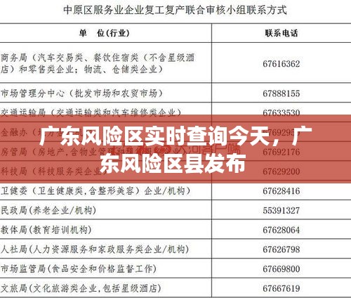 广东风险区实时查询今天，广东风险区县发布 