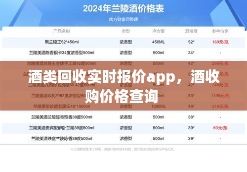 酒类回收实时报价app，酒收购价格查询 