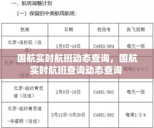国航实时航班动态查询，国航实时航班查询动态查询 