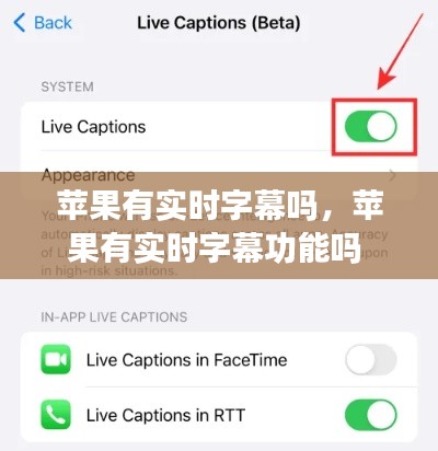 苹果有实时字幕吗，苹果有实时字幕功能吗 