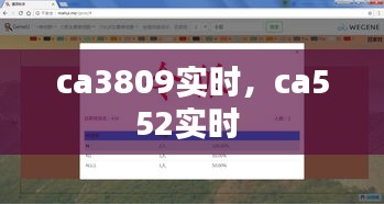 ca3809实时，ca552实时 