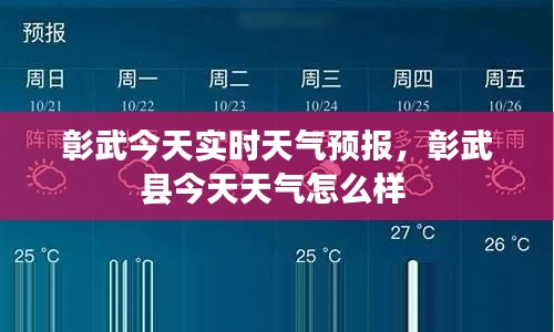 彰武今天实时天气预报，彰武县今天天气怎么样 
