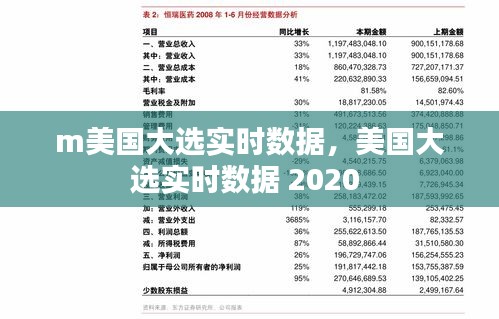 m美国大选实时数据，美国大选实时数据 2020 