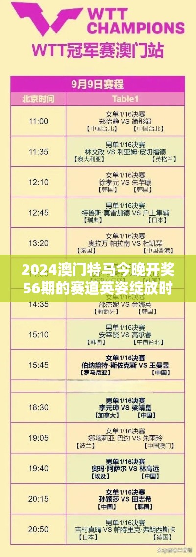 2024澳门特马今晚开奖56期的赛道英姿绽放时刻