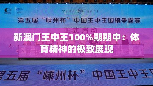 新澳门王中王100%期期中：体育精神的极致展现