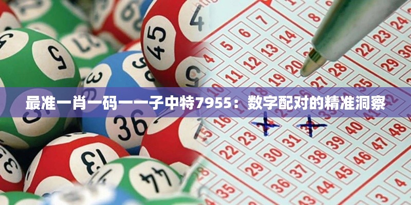 最准一肖一码一一子中特7955：数字配对的精准洞察