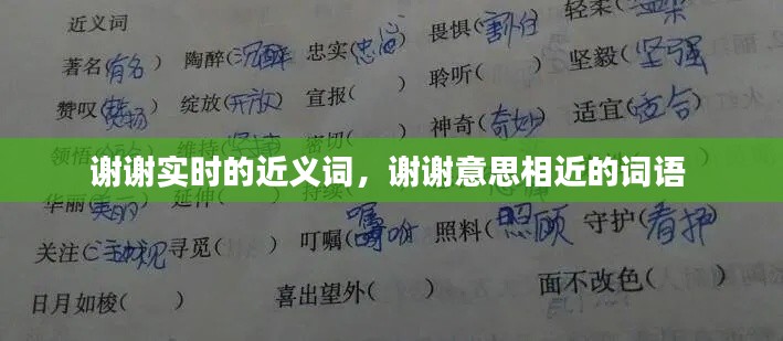 谢谢实时的近义词，谢谢意思相近的词语 