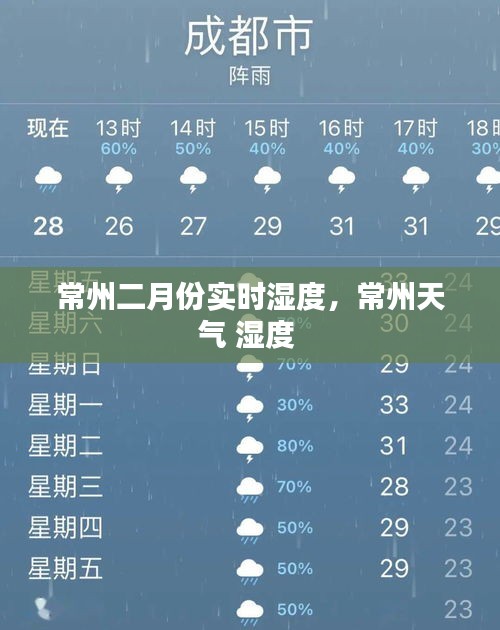 常州二月份实时湿度，常州天气 湿度 