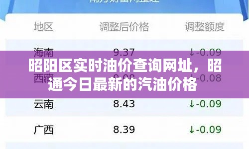 昭阳区实时油价查询网址，昭通今日最新的汽油价格 