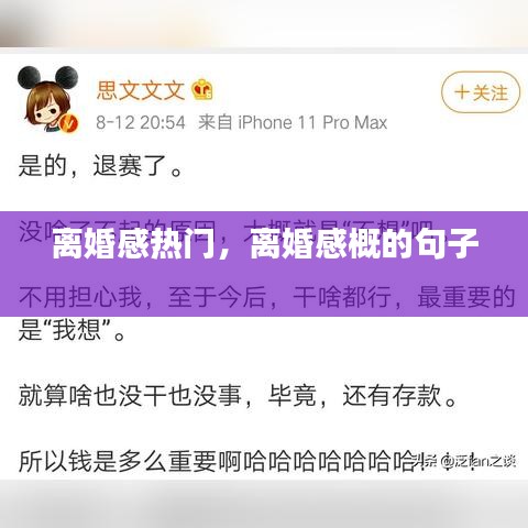 离婚感热门，离婚感概的句子 