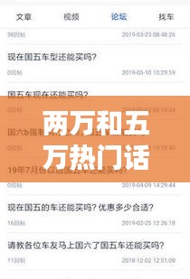 两万和五万热门话题，2万与5万 