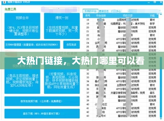 大热门链接，大热门哪里可以看 