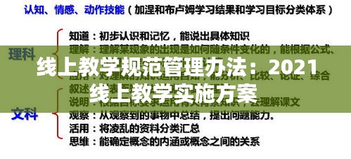 线上教学规范管理办法：2021线上教学实施方案 