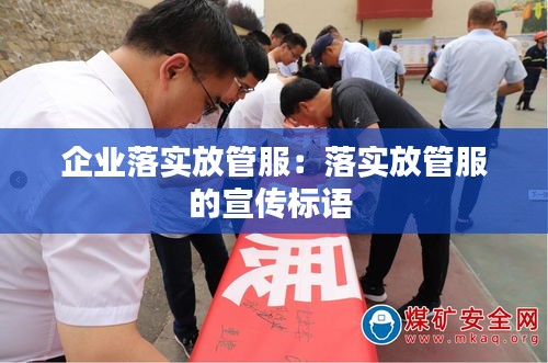 企业落实放管服：落实放管服的宣传标语 