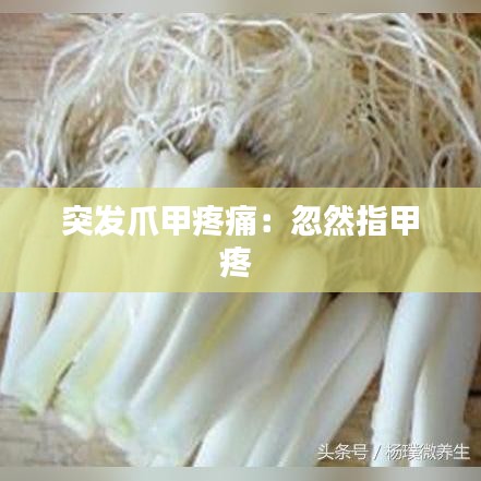 突发爪甲疼痛：忽然指甲疼 
