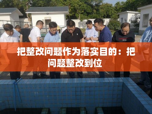 把整改问题作为落实目的：把问题整改到位 