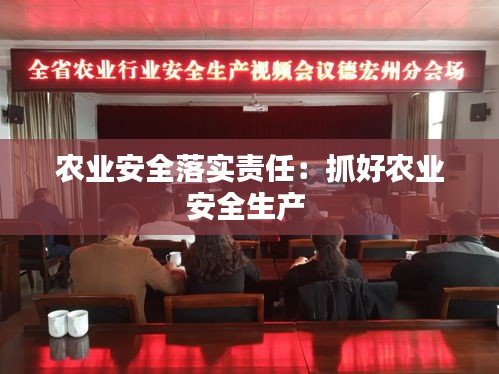 农业安全落实责任：抓好农业安全生产 