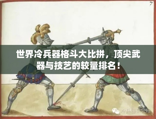 世界冷兵器格斗大比拼，顶尖武器与技艺的较量排名！