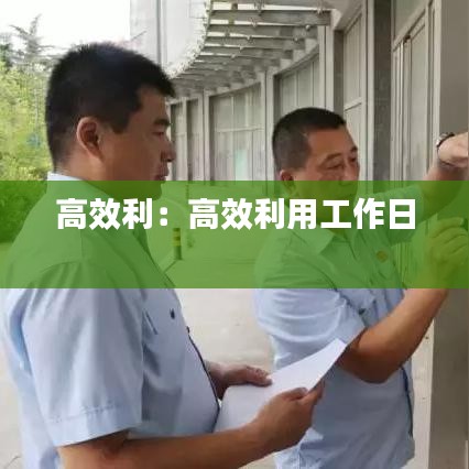 高效利：高效利用工作日 