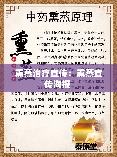 熏蒸治疗宣传：熏蒸宣传海报 