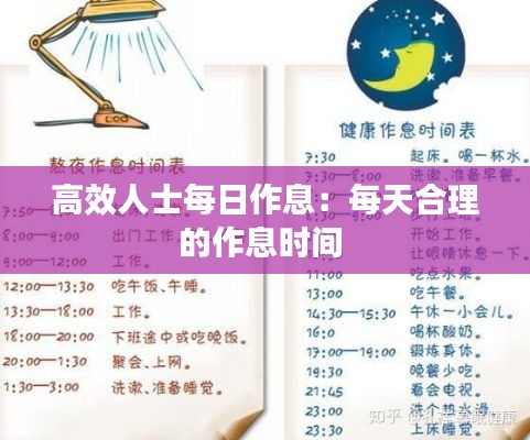 高效人士每日作息：每天合理的作息时间 