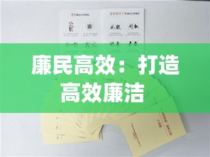 廉民高效：打造高效廉洁 