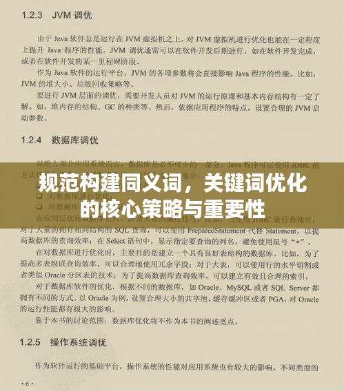 规范构建同义词，关键词优化的核心策略与重要性
