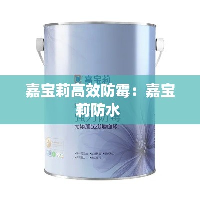 嘉宝莉高效防霉：嘉宝莉防水 