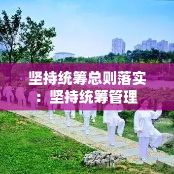 坚持统筹总则落实：坚持统筹管理 