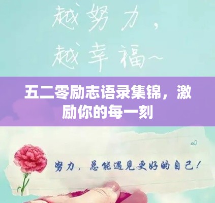 五二零励志语录集锦，激励你的每一刻