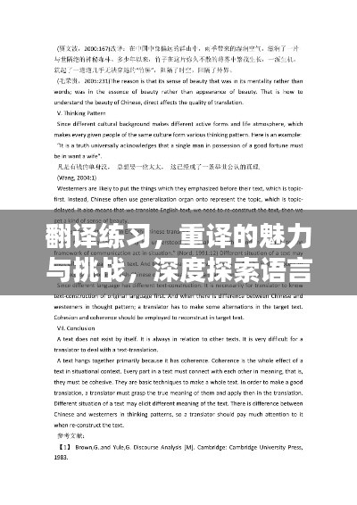 翻译练习，重译的魅力与挑战，深度探索语言之美