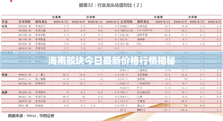 海南胶块今日最新价格行情揭秘