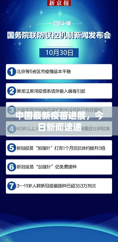 中国最新疫苗进展，今日新闻速递