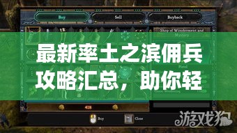 最新率土之滨佣兵攻略汇总，助你轻松游戏！