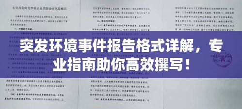 突发环境事件报告格式详解，专业指南助你高效撰写！