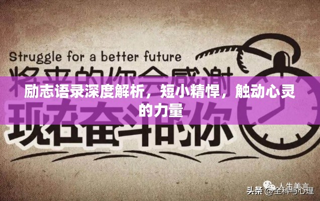 励志语录深度解析，短小精悍，触动心灵的力量