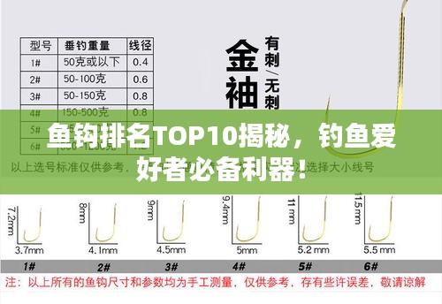 鱼钩排名TOP10揭秘，钓鱼爱好者必备利器！