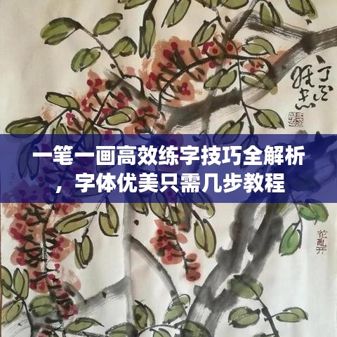 一笔一画高效练字技巧全解析，字体优美只需几步教程