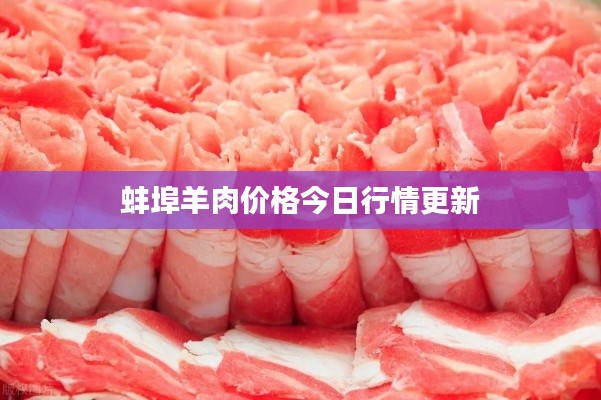 蚌埠羊肉价格今日行情更新