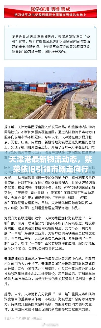 天津港最新物流动态，繁荣依旧引领市场走向行情速递
