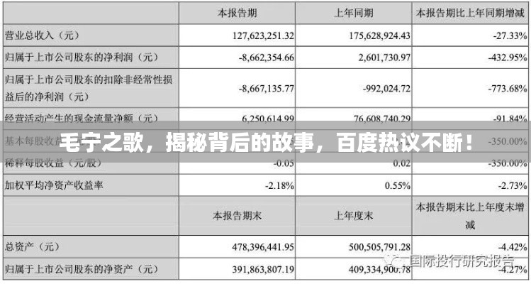 毛宁之歌，揭秘背后的故事，百度热议不断！