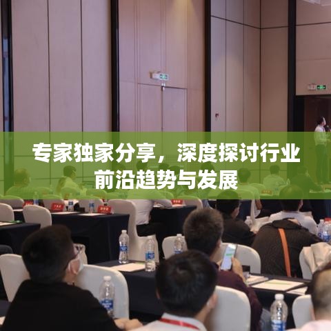 专家独家分享，深度探讨行业前沿趋势与发展