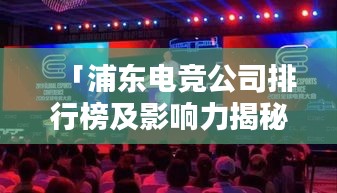「浦东电竞公司排行榜及影响力揭秘」