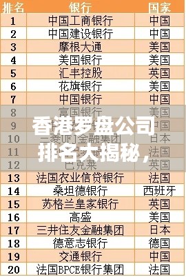 香港罗盘公司排名大揭秘，权威榜单揭秘行业巨头！