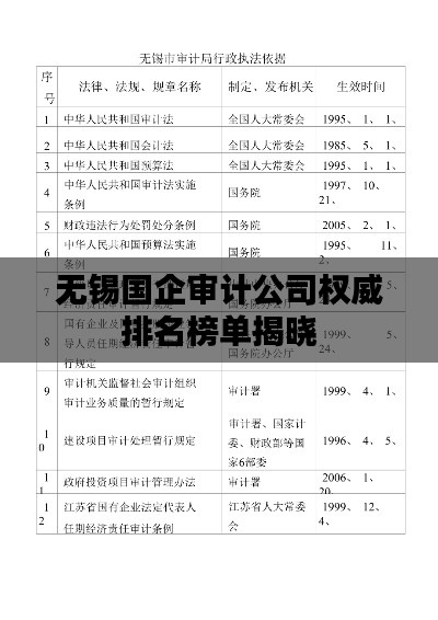无锡国企审计公司权威排名榜单揭晓