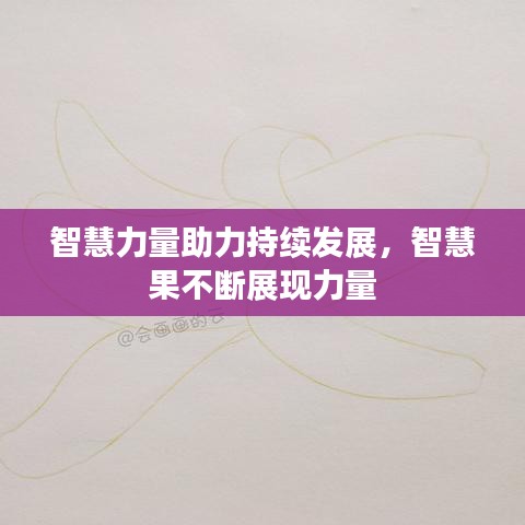 智慧力量助力持续发展，智慧果不断展现力量