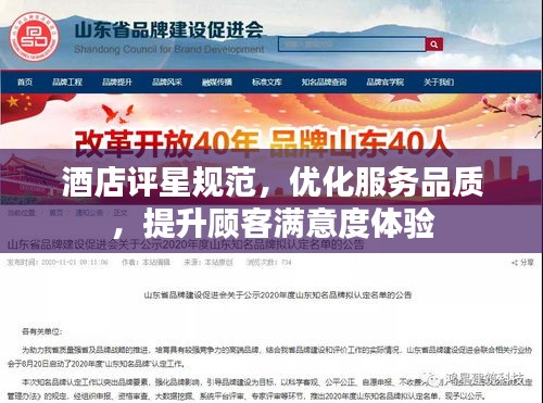 酒店评星规范，优化服务品质，提升顾客满意度体验