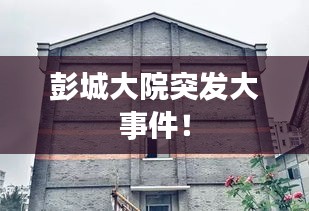 彭城大院突发大事件！